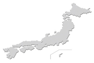 キューブドットの3D日本地図