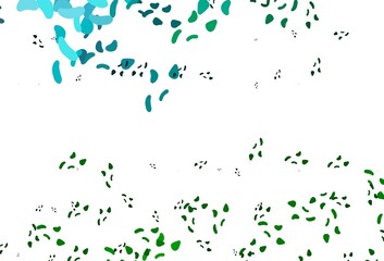 Light Blue, Green vector pattern with chaotic shapes.