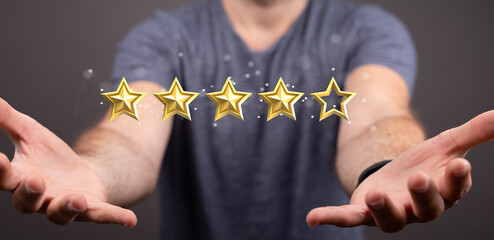 excellent service and best customer experience or good client , business man showing thumb up
