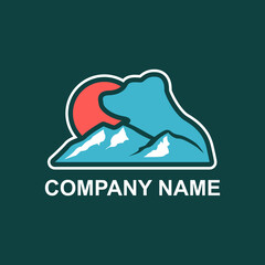 Modern, Conceptual Bear And Mountain Outdoor Adventure Sport And Apparel Brand Identity