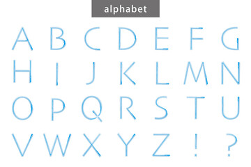 英語 フォント アルファベット 水彩 パステル ベクター 素材 イラスト