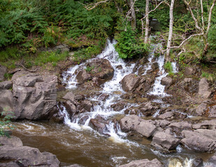 waterfall in the Welsh mountains
