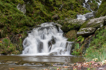 waterfall in the mountains