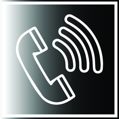 Phone logo icon social media black background