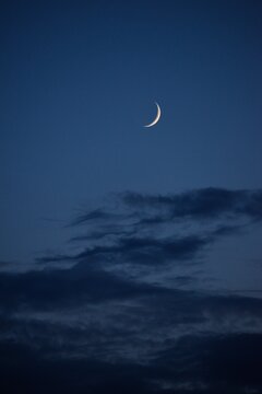 night sky and moon