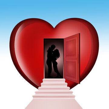 illustration of the door of love