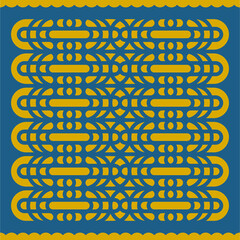 Vintage Gold Traditional Motif Border Pattern