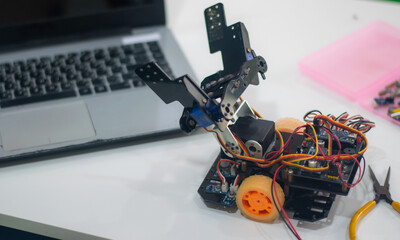 Program a robot to follow a line.