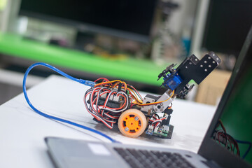 Program a robot to follow a line.
