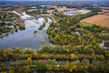 Drone of Princeton in the Autumn