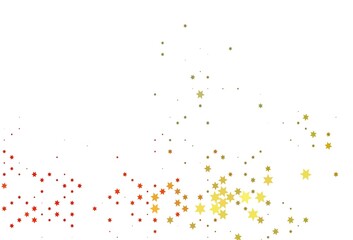 Light Orange vector background with colored stars.