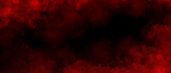Red color smoke on black background © PopsaArts