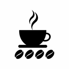 cup of coffee with beans