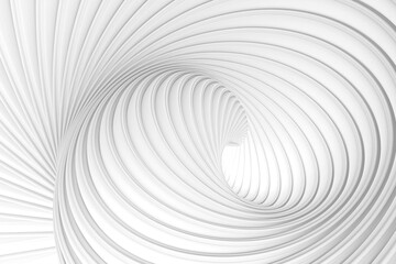 3D pattern symmetric and geometric lines abstract background, white gradients lined shapes.