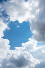 sky and clouds in sunshine at sunset