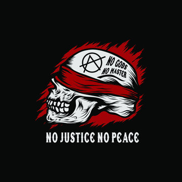 Antifa Revolutionary Skull T-shirt And Poster Design Illustration #2