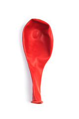 deflated inflatable ball isolated on white  background