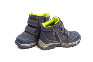 baby shoes isolated on white winter clothes - Image