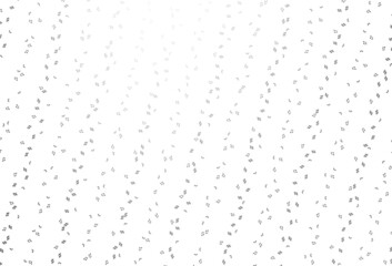 Light Silver, Gray vector template with musical symbols.