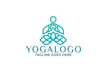 yoga logo template, minimalist yoga logo design, wellness logo design