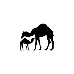 Camel icon silhouette vector illustration