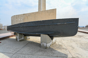 Military equipment from the Second World War on the street of Volgograd.
