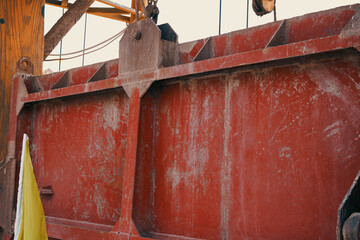 Autumn river and river engineering