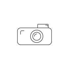 Vector graphic illustration of a simple camera sign. Great for photo designs, photo contest posters, symbols, signs, and more.
