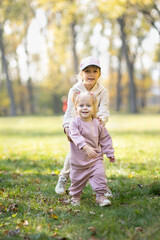 children running in the park