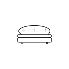 sofa icon trendy flat design illustration