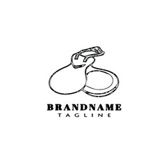 Fototapeta premium castanet logo cartoon design icon template isolated vector illustration