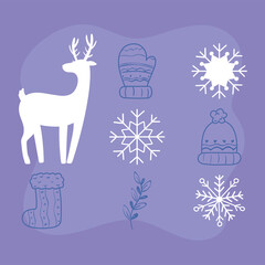 icons decoration winter