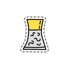 Doodle sticker with nail polish.