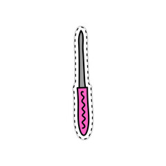 Doodle sticker with nailfile.