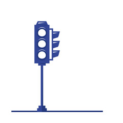 Signal traffic light isolated icon. Vector illustration on white background