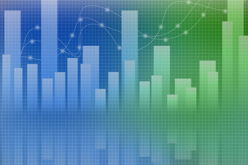 2d illustration futuristic business background pattern graph concept
