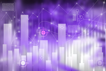 2d illustration futuristic business background pattern graph concept
