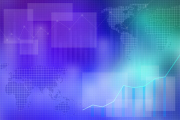 Obraz premium 2d illustration futuristic business background pattern graph concept 