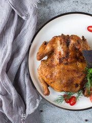 tobacco chicken on a gray background
