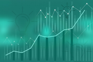 2d illustration futuristic business background pattern graph concept

