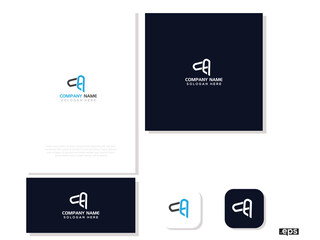 AC modern minimal logo. Flat professional Brand CA luxury golden logo design png. business monogram design.svg