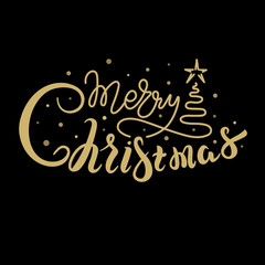 merry christmas lettering