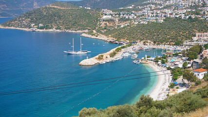 Fototapeta premium Beautiful view of the town in the Mediterranean sea