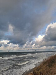 Stormy weather at the Baltic Sea in north Germany