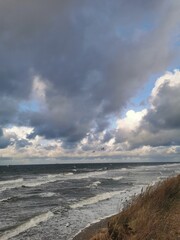 Stormy weather at the Baltic Sea in north Germany