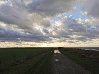 Stormy weather at the Baltic Sea in north Germany
