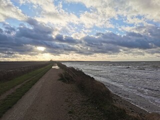 Stormy weather at the Baltic Sea in north Germany