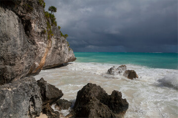 Seascapes of the Yucatan Peninsula. Tulum
