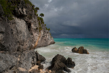 Obraz premium Seascapes of the Yucatan Peninsula. Tulum