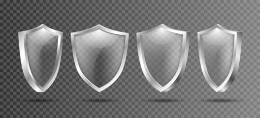 3d crystal transparent shields